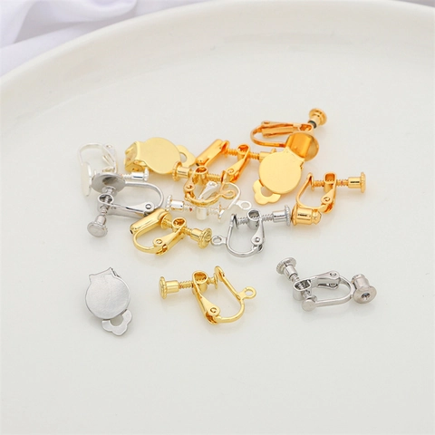 Metal DIY Spiral Earring Converter Accessories Electroplated Gold Silver Ear Clip For Non Pierced Ears Jewelry Findings