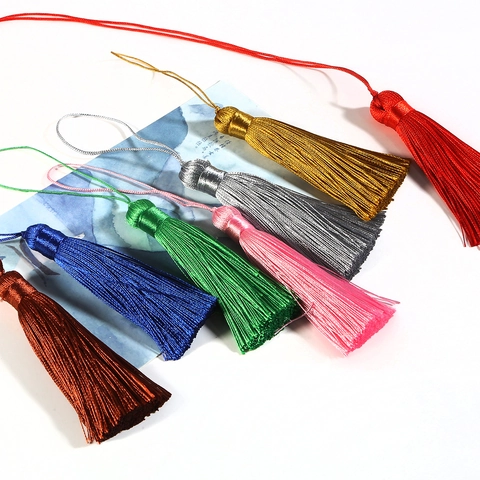 Vintage Chinese Style Silk-like Tassel Pendant For DIY Bookmarks Fans Crafting Hanging Decorative Accessory For Home Wedding