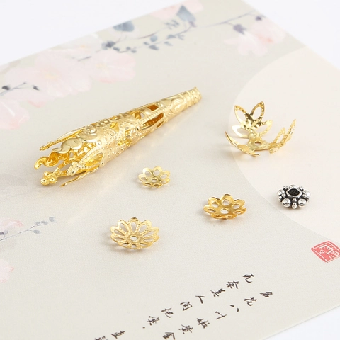 Iron Flower Bead Caps Tassel End Caps DIY Jewelry Making Findings Spacer Beads For Earrings Necklace Bracelet Accessories