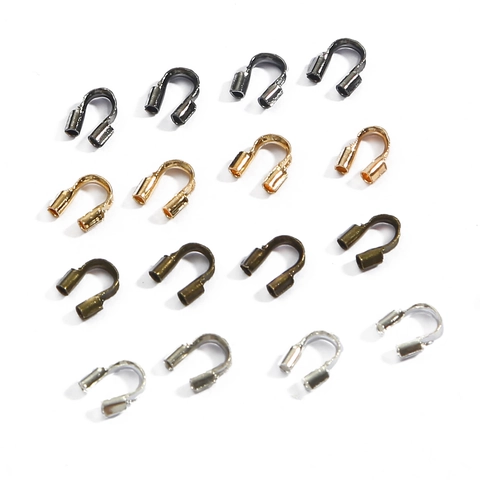 Protectores de Alambre en Forma de U de Hierro Hebillas de Extremo Cierres de Herradura para Hacer Joyas DIY Pulseras