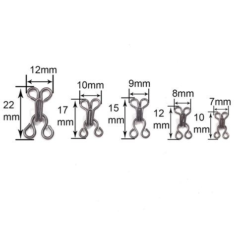Metal Hook And Eye Fasteners Invisible Closure Sewing Accessories For Underwear Coats Pants DIY Craft Clothing Hooks
