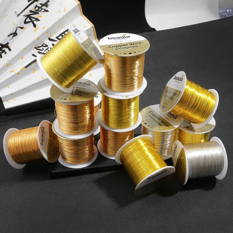 Solid Copper Jewelry Making Wire For DIY Handcrafted Accessories Color Retention Metal Beading Cord For Artisans Minimalist Jewelry Crafting Supplies