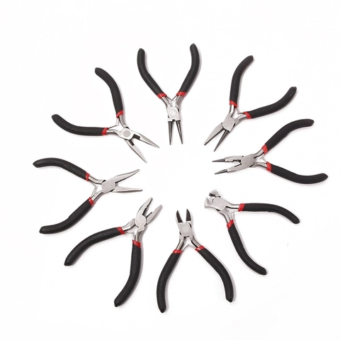 Jewelry Pliers DIY Hand Tools For Beading Craft Repair Precision Carbon Steel With Non-Slip Handle Multi Functional