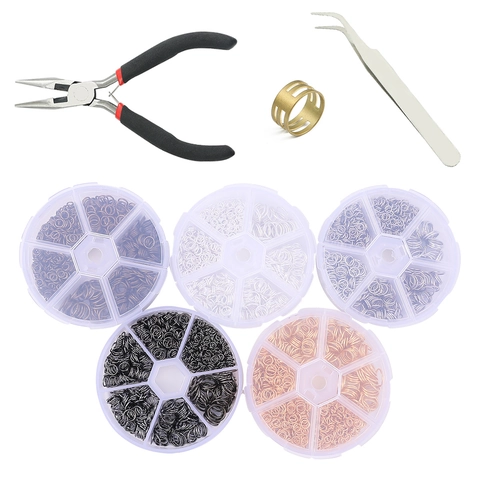 Kit de Fabricación de Joyería DIY Anillos de Salto Abiertos de Metal Con Alicates Pinzas Herramienta de Anillo Para Pendientes Pulseras Collares Accesorios Artesanales