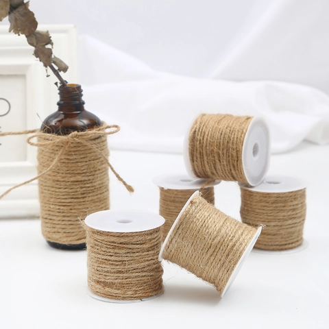 Natural Jute Twine Rope Vintage Rustic Hemp Cord For DIY Crafts Gift Wrapping Bundling Home Photo Wall Weaving Material