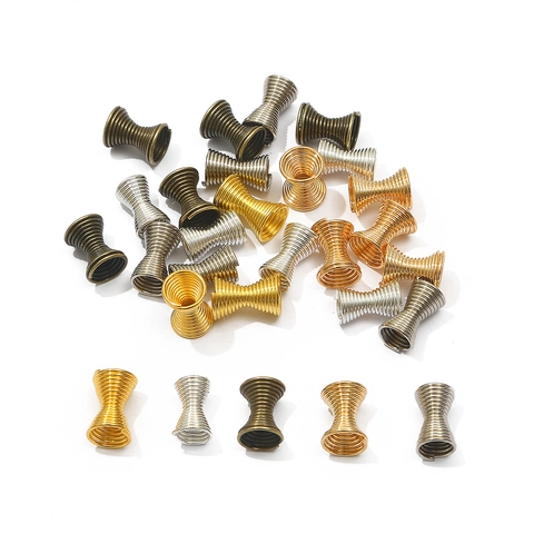 Electroplated Iron Spring Coil Bead Caps Spacer Beads DIY Jewelry Making Bracelet Necklace Earring Findings Accessory