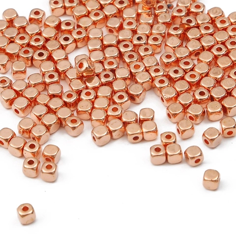 Square Cube Spacer Beads Plastic CCB Electroplated Loose Beads For DIY Jewelry Making Bracelet Necklace Accessories