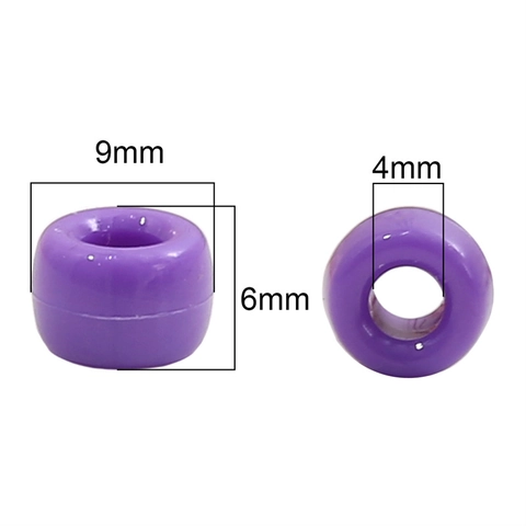Multicolor Acrylic Pony Beads Large Hole Barrel Spacer Beads For Jewelry Making DIY Handcraft Bracelet Necklace Accessory