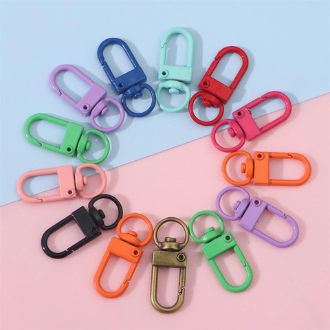 Colorful Alloy Swivel Lobster Clasp Keychain Hooks Swivel Snap Hooks Connection Accessory For Bag DIY Jewelry Making