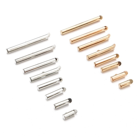 Metal Slide On End Clasps Tubes Jewelry Connectors For Multi-strand Bracelet Necklace DIY Craft Making Accessories 10-40mm