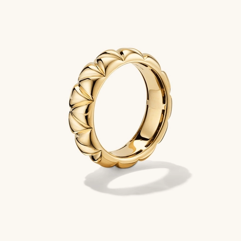 Minimalist 18K Gold Plated Brass Geometric Triangle Ring Fashion Niche Textured Finger Ring For Women High Quality Jewelry