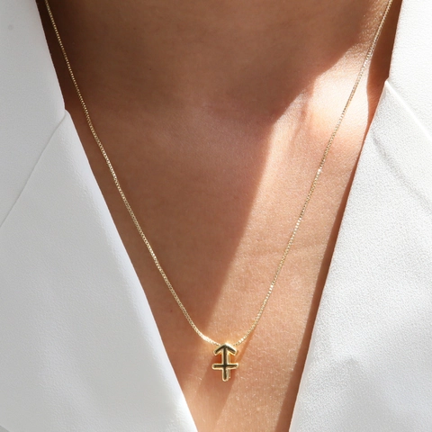18K Gold Plated Brass Zodiac Pendant Necklace Minimalist Constellation Clavicle Box Chain Jewelry Gift For Women Girls