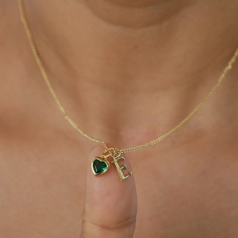 Kupfer Anfangsbuchstaben Halskette Mit Herz Geburtsstein Anhänger Gold Strass Personalisierter Schmuck Für Damen Geburtstagsgeschenk
