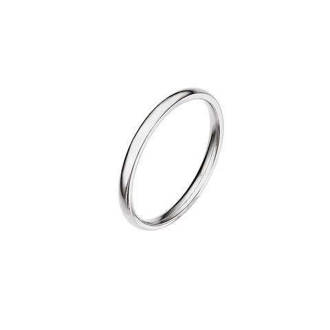 Bague Anneau Simple en Acier Inoxydable Minimaliste Plaqué Or 18K Or Rose Argent Poli Haute Brillance Bijoux Imperméables Femme