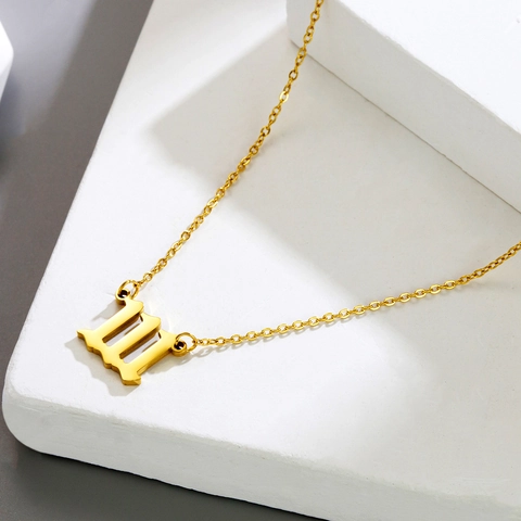 Collier Pendentif Nombres Des Anges Gothiques En Acier Inoxydable Pour Femmes Hommes Or Bijoux Minimalistes Cadeau 111 222 333