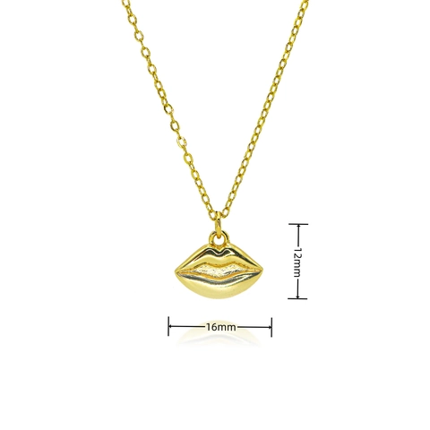 Minimalistische Koperen Vergulde Lippen Hanger Ketting Kleurrijke Emaille Mond Charm O-Ketting Mode Sieraden Voor Vrouwen Dagelijks