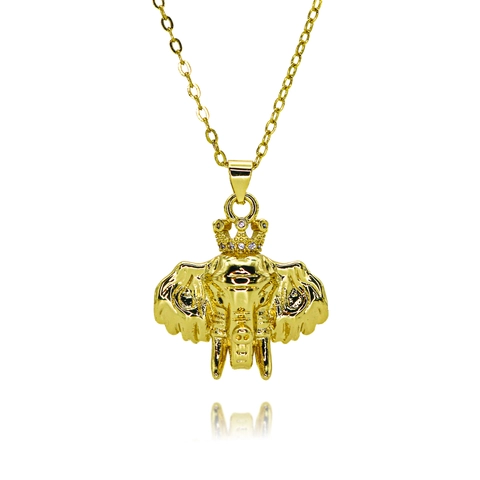Gold Plated Copper Zirconia Pendant Necklace For Women Starfish Elephant Planet Pistol Design Ocean Style Fashion Jewelry