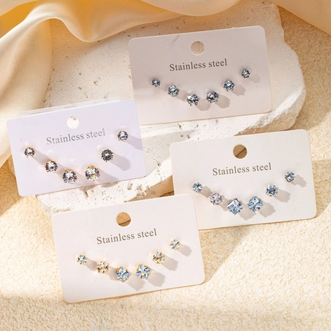 Edelstahl Stern Herz Schmetterling Ohrringe Set Für Damen Mode Zirkonia Stecker Reifen Ohrringe Gold Silber Schmuck