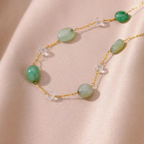 Vintage Stainless Steel 18K Gold Plated Anklet For Women Natural Stone Artificial Pearl Evil Eye Starfish Sun Pendant Jewelry