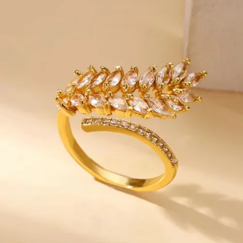 Vintage Copper Open Ring For Women Colorful Zircon Inlaid Adjustable Palace Style Finger Jewelry Banquet Accessories