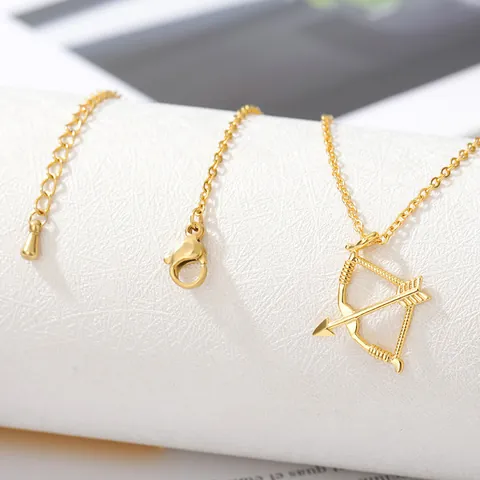 Fashion 304 Stainless Steel Pendant Necklace Gold Plated Cupid Arrow Tree Of Life Butterfly Volleyball Sport Jewelry For Unisex
