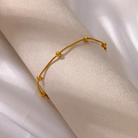 Minimalist Stainless Steel Snake Chain Anklet For Women Gold Silver Electroplated Artificial Pearl Bead Sun Heart Charm Foot Chain Jewelry Gift