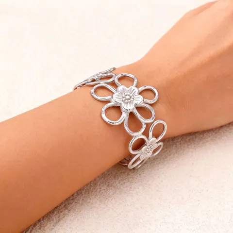 Minimalist Stainless Steel Open Cuff Bracelet Floral Bow Butterfly Sun Moon Pattern Polished Bangle Jewelry For Women