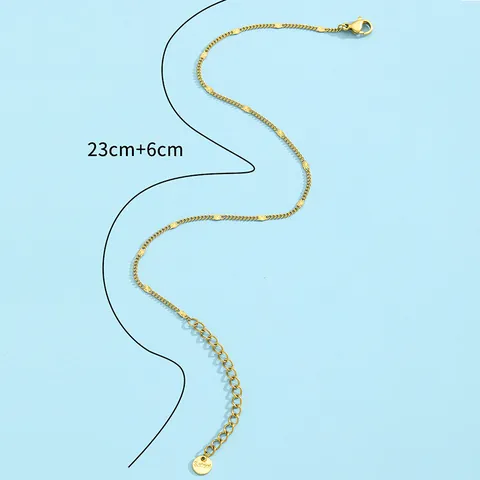 Cavigliere Minimaliste In Acciaio Inossidabile Per Donna Moda Geometrica Rotonda Paillette Conchiglia Margherita Catena Nappina Gioielli Per Piedi Per Vacanza In Spiaggia Regalo