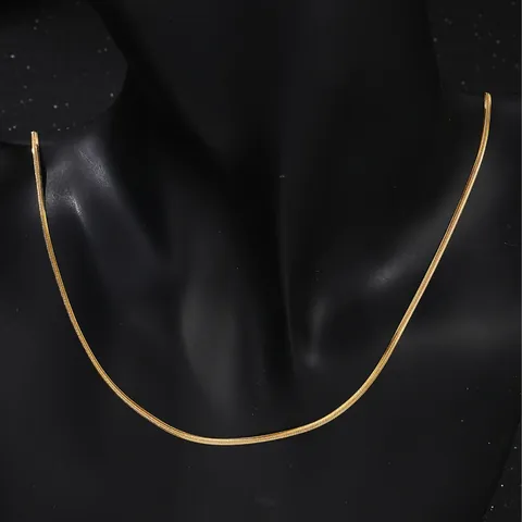Collar de Acero Inoxidable Minimalista Cadena de Serpiente Trigo Eslabones Joyería de Moda Hombre Mujer Chapado en Oro Plata