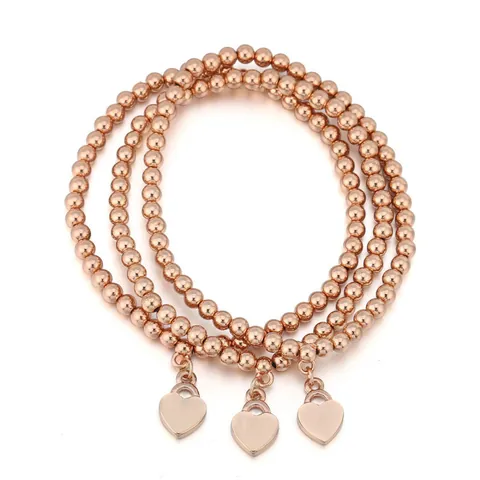Braccialetto alla Moda in Lega con Strass e Perline per Donna Multistrato Cuore Foglia Mano di Fatima Bracciale Gioielli