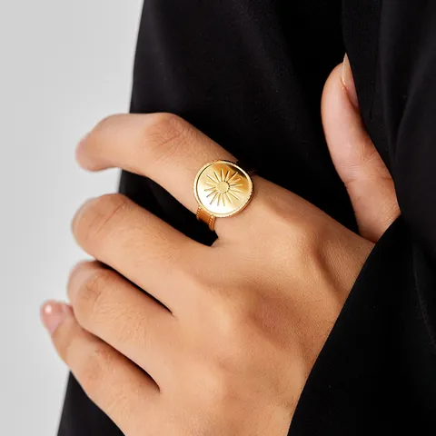 Anelli Vintage In Lega Cavi Multistrato Da Donna Oro Argento Strass Cuore Stella Luna Sole Anelli Regolabili Aperti Gioielli