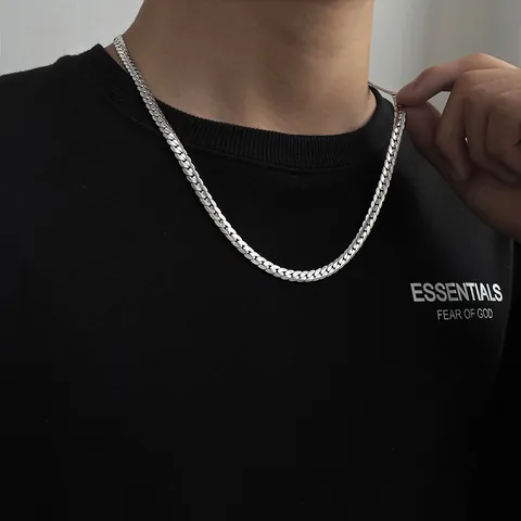 Men Stainless Steel Cuban Link Necklace Polished Wide NK Chain Hip Hop Streetwear Jewelry For Unisex Casual Party Accessorie