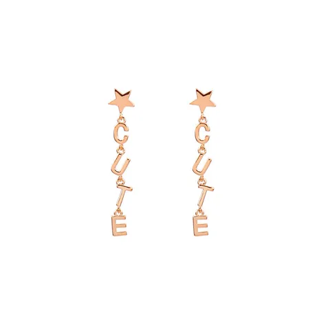 Orecchini a Pendente in Lega con Zirconi a Cuore e Stella per Donna Oro Argento Albero della Vita Scarabeo Orecchini a Bottone Gioielli Moda Regalo