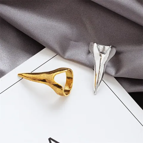 Punk Gothic Eagle Claw Nail Ring Alloy Finger Armor Adjustable Open Ring Jewelry For Women Accessory