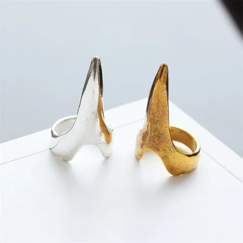 Punk Gothic Eagle Claw Nail Ring Alloy Finger Armor Adjustable Open Ring Jewelry For Women Accessory