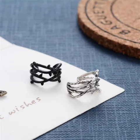 Boucles d'Oreilles Ear Cuffs Branche d'Épines Vintage Pour Femmes Sans Perçage En Cuivre Punk Gothique Bijoux