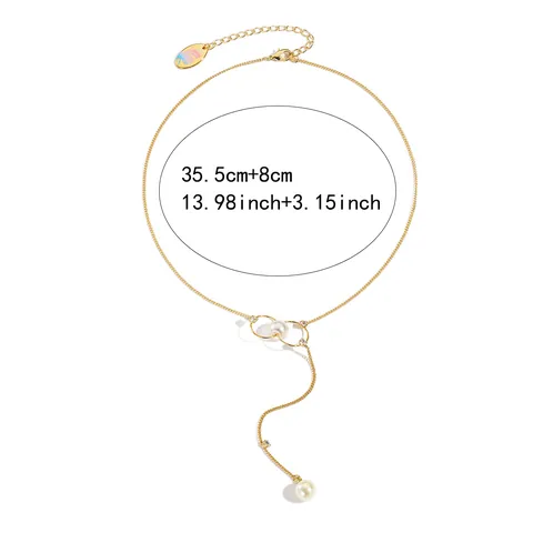 Gold Plated Copper Necklace For Women Fashion Heart Pearl Pig Round Pendant Minimalist Chain Jewelry Accessories Daily Gift