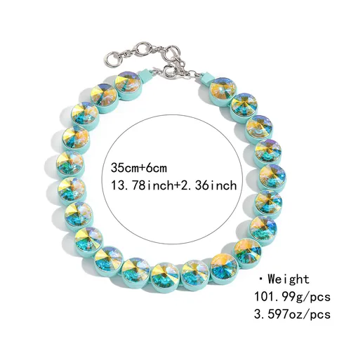 Vintage Fashion Copper Alloy Necklace For Women Elegant Crystal Faux Pearl Tassel Choker Statement Pendant Jewelry Party Accessory