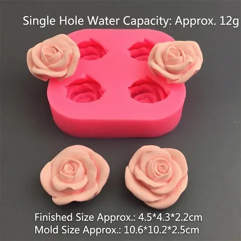 Stampo In Silicone Fiore Di Rosa Cavità Multiple Design Floreale Per Cottura DIY Cioccolato Fondant Resina Sapone Artigianato
