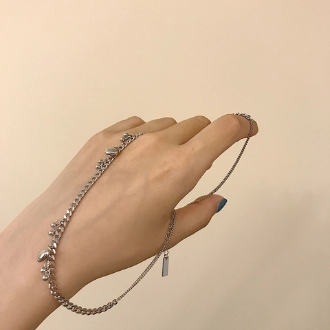 925 Sterlingsilber Herzkette Mit Metallperlen Minimalistische Panzerkette Modeschmuck Für Damen Geschenk
