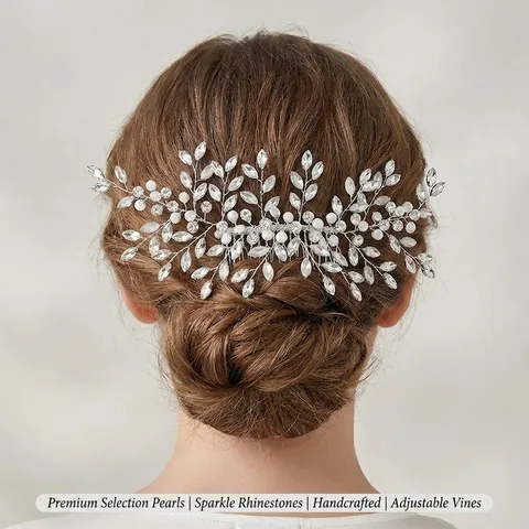 Pettine Per Capelli Sposa Strass Fatto A Mano Cristallo Foglia Matrimonio Festa Accessori Per Capelli Donna