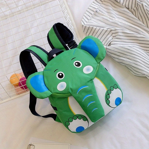 Mochila para Niños de Elefante de Dibujos Animados de Tela Oxford para Niños Pequeños Niñas Jardín de Infancia Viaje Pequeño