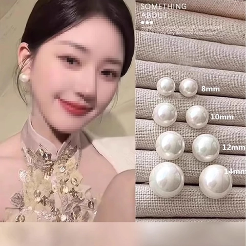 Boucles D'oreilles Puces En Fausse Künstliche Perle Ronde Avec Tige En Argent Style Minimaliste Élégant Bijoux De Luxe Pour Femmes