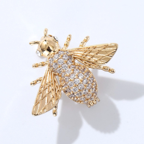 Romantische Koperen Zirkonia Letter Bij Bloem Broches Voor Dames Goud Zilver Verguld Strass LOVE KIND TRUE Sieraden Cadeau