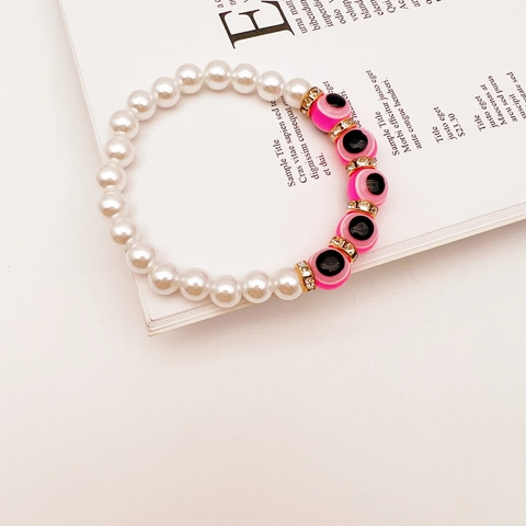 Böhmisches Türkisches Evil Eye Kunstperlen Armband Vintage Harz Legierung Strass Handschmuck Für Damen Schmuck