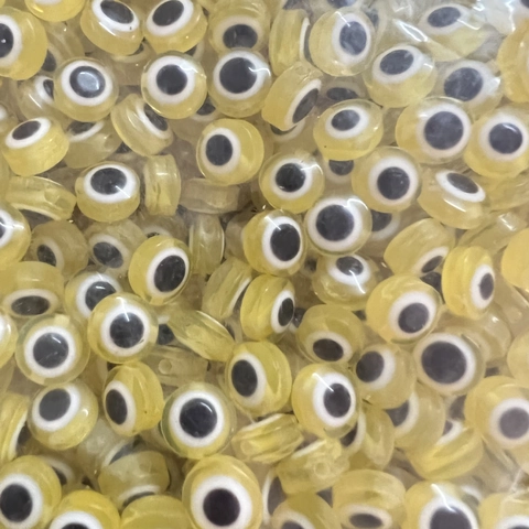 Turkish Evil Eye Flat Beads DIY Jewelry Making Crafts Ethnic Style Loose Beads For Bracelet Necklace Earring Accessory