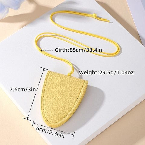 Litchi Grain PU Leather Glasses Holder Necklace For Women Magnetic Clochette Style Long Cord Eyewear Hanging Accessory