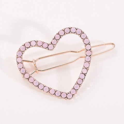 Elegante Legierung Strass Herz Haarklammern Für Damen Süß Koreanischer Stil Herzform Haarnadeln Für Tägliche Party Zubehör