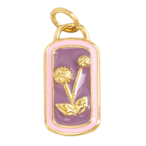 Gold Plated Copper Enamel Charms For DIY Jewelry Making Butterfly Heart Palm Tree Owl Yin Yang Flower Pendants Accessories