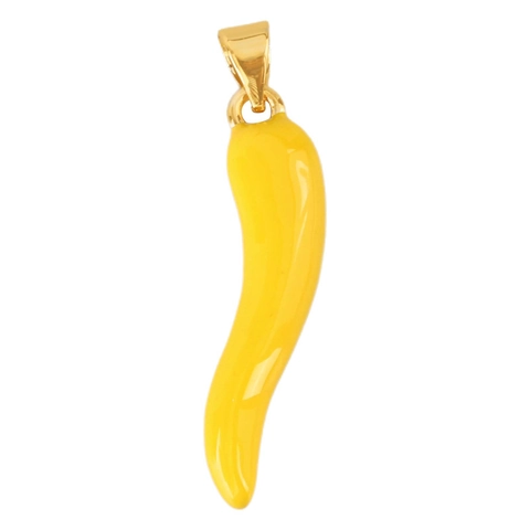 Chili Italian Horn Cornicello Pendant Charm Enamel Glaze Gold Plated Copper DIY Jewelry Accessory For Necklace Making